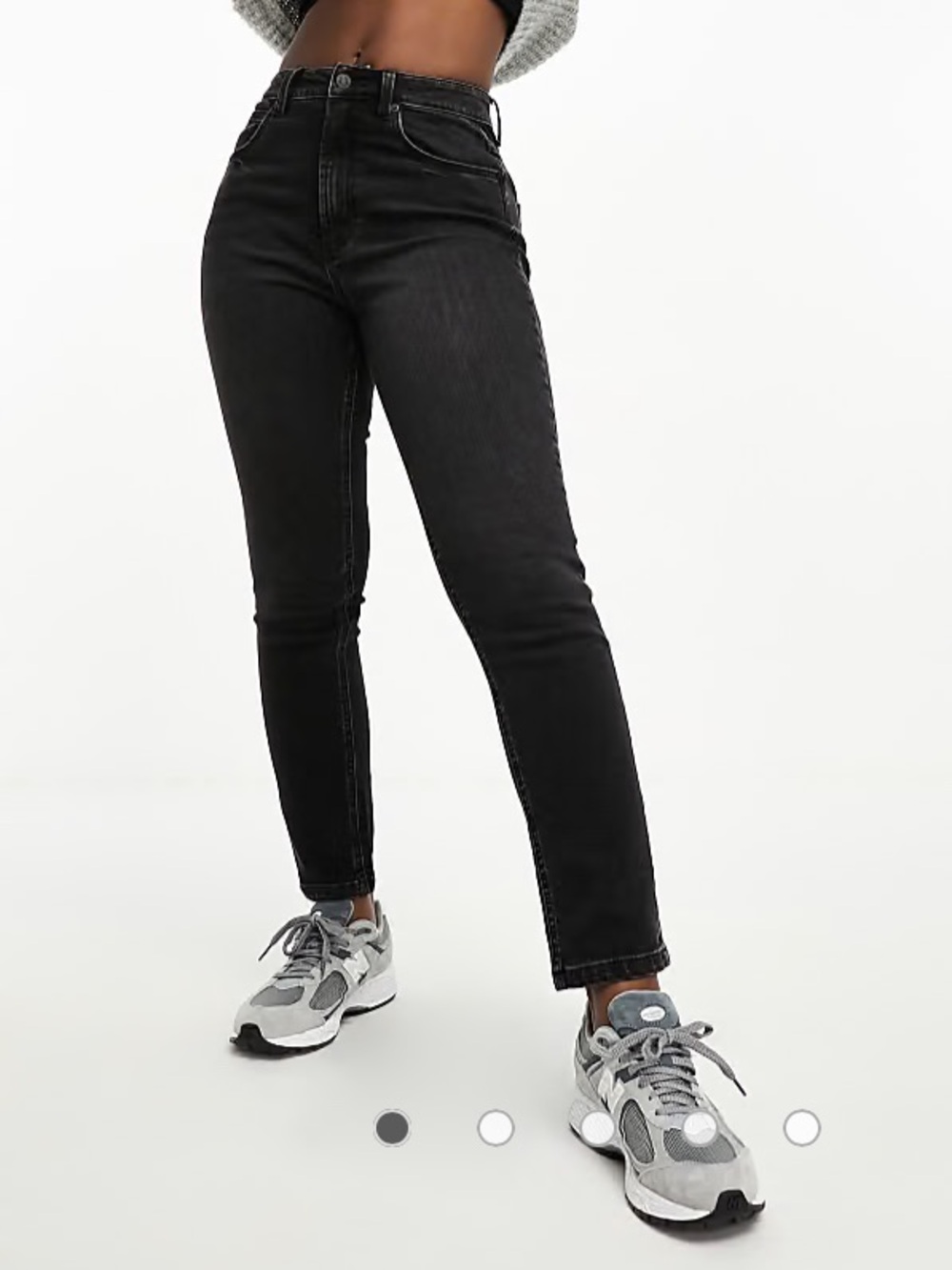 ASOS Design Hourglass Slim-fit Mom Jeans in Washed Black